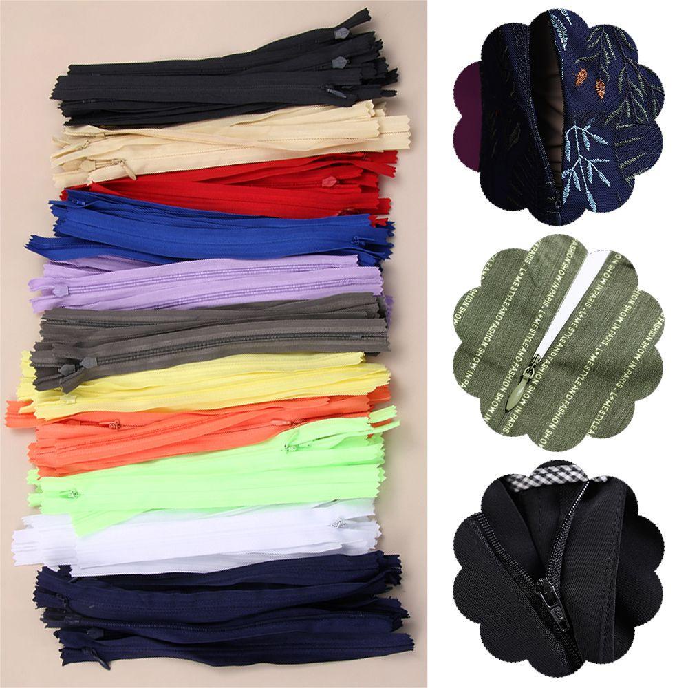 Set 10 Dây Khóa Kéo Nylon Tàng Hình 20cm May Vá Đa Ứng Dụng