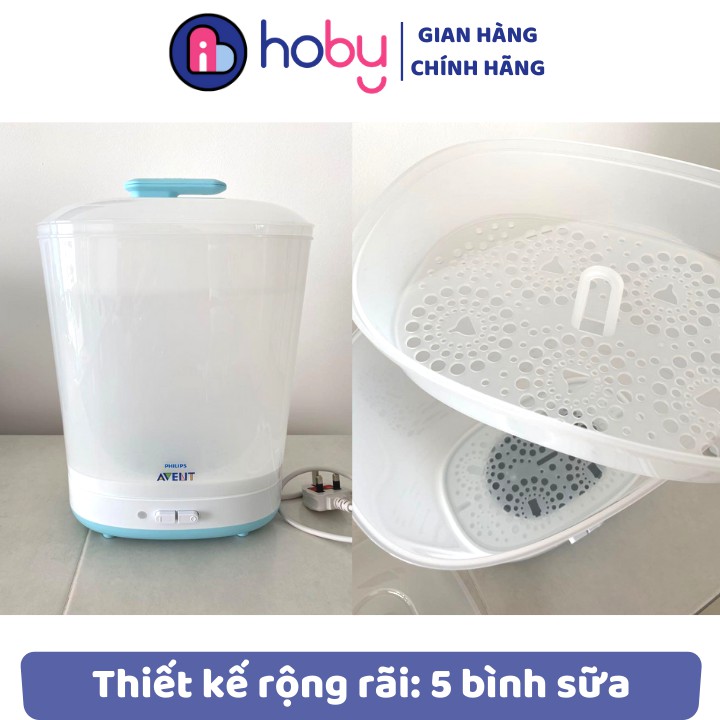 Máy tiệt trùng hơi nước 𝗔𝘃𝗲𝗻𝘁 2 in 1 - Tiệt trùng công nghệ mới. Bảo hành theo hãng 12 tháng [HOBY]