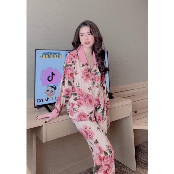 [FREESHIP] Bộ mặc nhà PIJAMA lụa cổ sen tay bồng mai ngô cao cấp + MNCS01 + HOAHANASLEEPWEAR | BigBuy360 - bigbuy360.vn