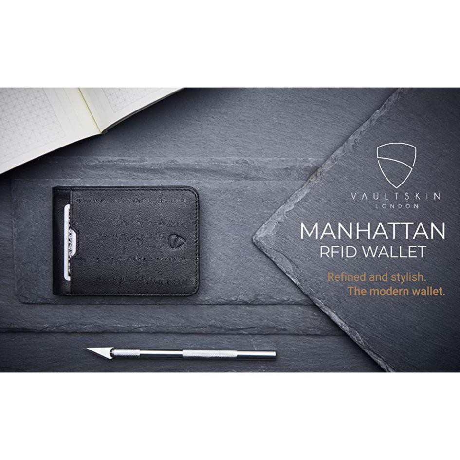 [Siêu Xịn]  Ví nam mini, ví nữ da thật namecard thời trang MANHATTAN.