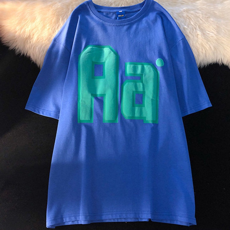 Áo Thun Tay Ngắn Cổ Tròn In Họa Tiết Đơn Giản Thời Trang Cho Nữ