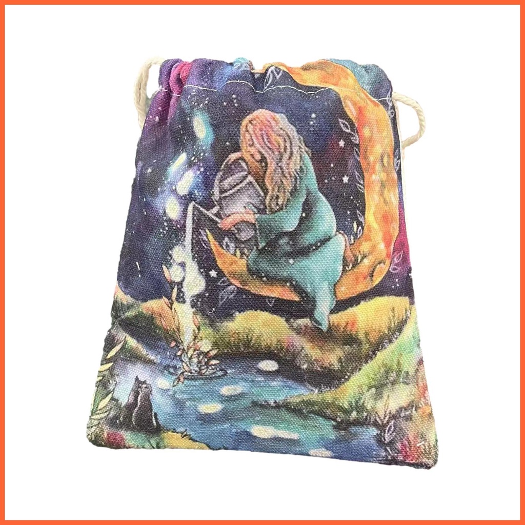 Túi Đựng Thẻ Bài Tarot Thêu Họa Tiết Độc Đáo Tiện Dụng