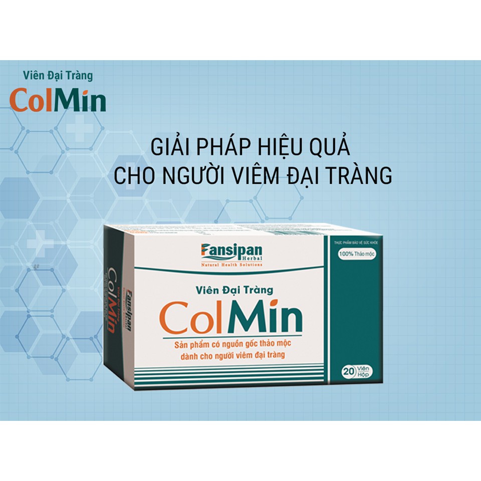 Viên Đại Tràng Colmin - Hỗ Trợ Viêm Đại Tràng & Đại Tràng Co Thắt  - Hộp 20 viên
