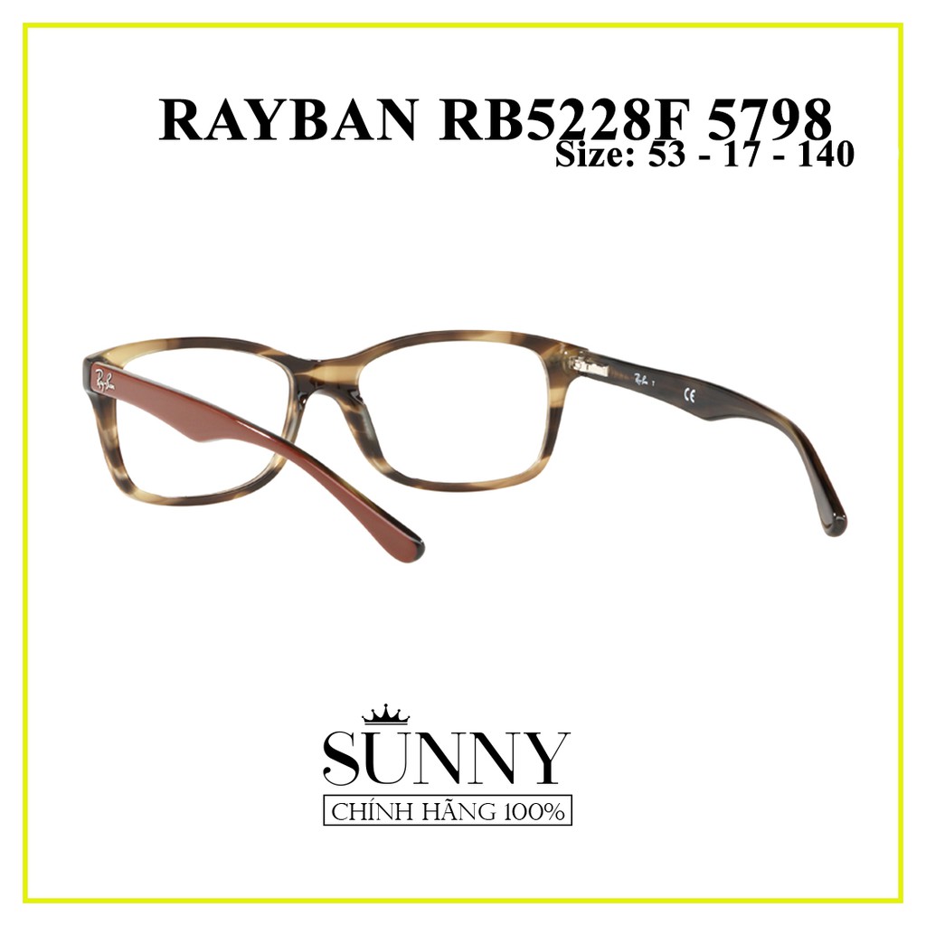 Gọng kính chính hãng Rayban RB5228F-5798 kèm tem thẻ bảo hành chính hãng, bảo hành toàn quốc