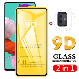 Kính cường lực 9D màn hình+lens 2 trong 1 cho Samsung Galaxy A50 A30S A50S S20 Fe M31 A51 A71 M30 A20S A10S S10E A60 M40