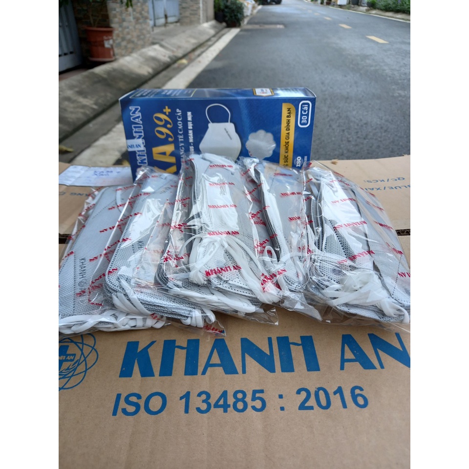 (GIÁ ĐẶC BIỆT  KA99+ KHẨU TRANG Y TẾ 4D HỘP 30 CÁI KHÁNH AN (MÀU TRẮNG) ++