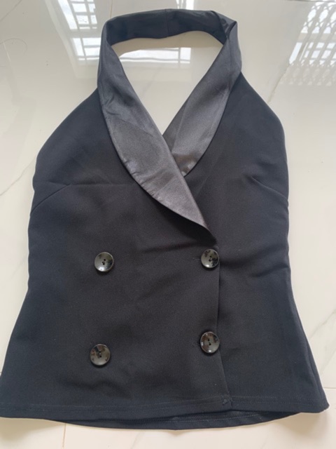 Thanh lý set vest hở lưng màu đen