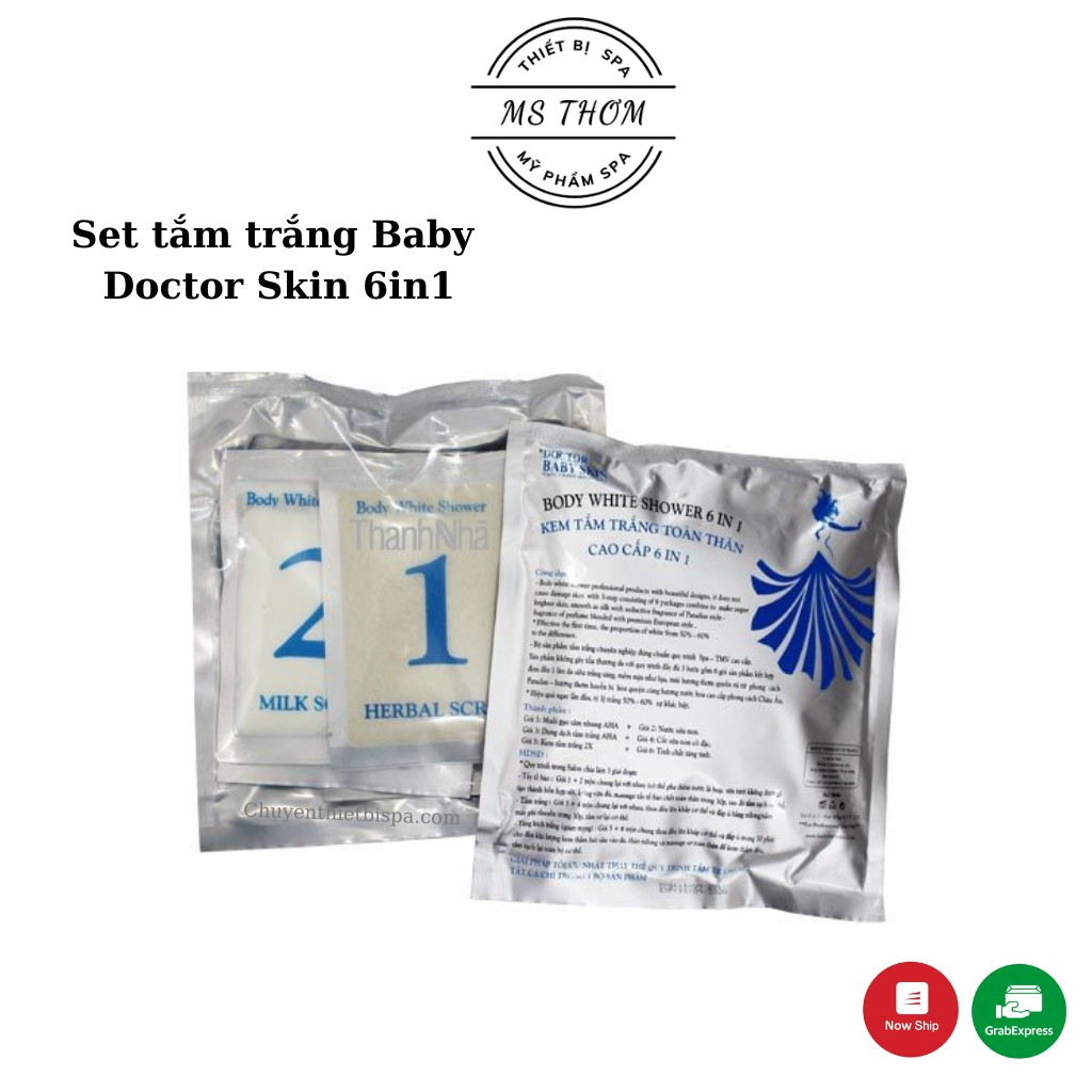 Set tắm trắng toàn thân 6in1 Doctor Baby Skin Việt Nam
