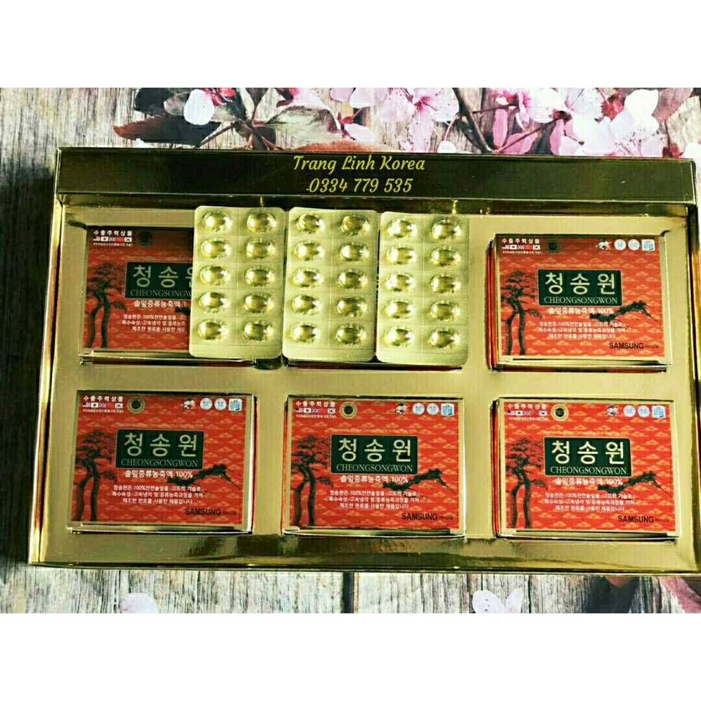 Tinh dầu thông đỏ hàn quốc Cheongsongwon cao cấp, hộp đỏ 180 viên - tranglinhkorea | BigBuy360 - bigbuy360.vn