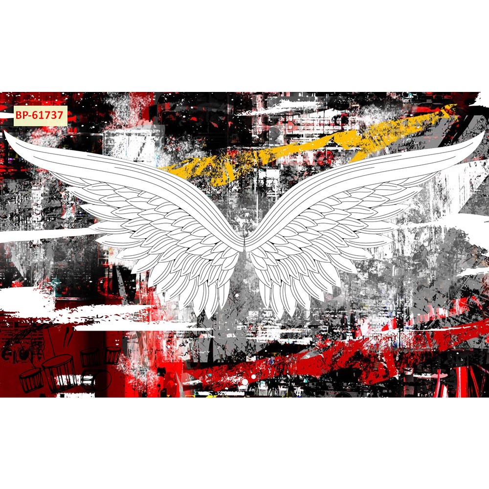 Đôi cánh thiên thần in khổ lớn tặng keo và dụng cụ dán