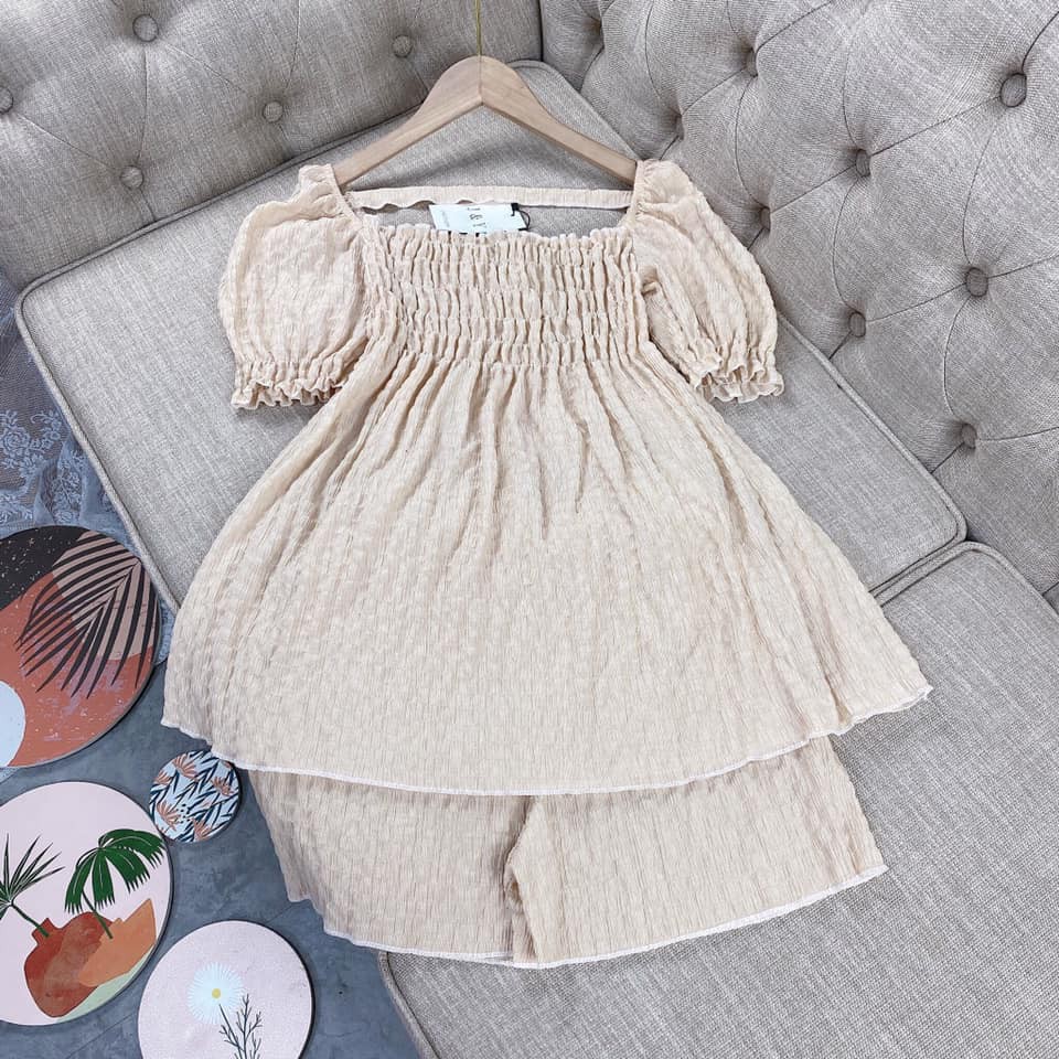 Set Đồ Bộ Áo Chun Ngực Đủ Ba Màu Siêu Xinh Hàng Quảng Châu Loại I | BigBuy360 - bigbuy360.vn
