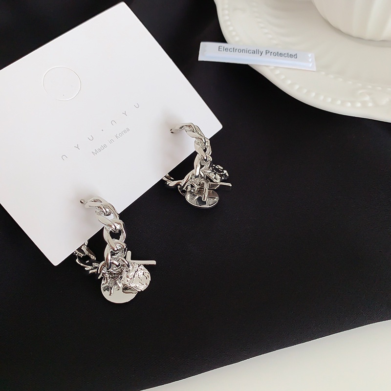 Khuyên Tai Dáng Dài Hình Thánh Giá Thời Trang Hàn Quốc