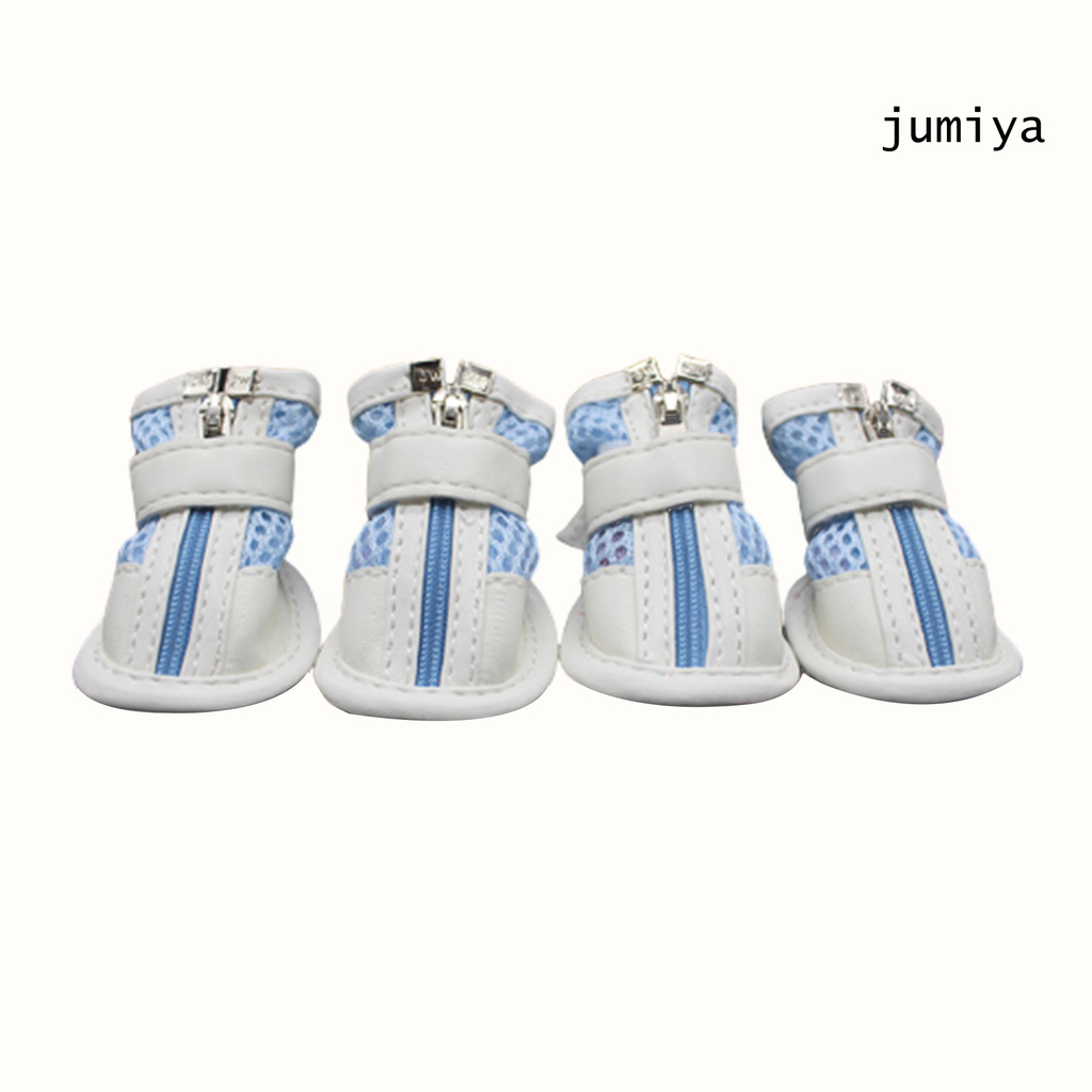 Giày sneaker kiểu lưới có khóa kéo thoáng khí cho thú cưng