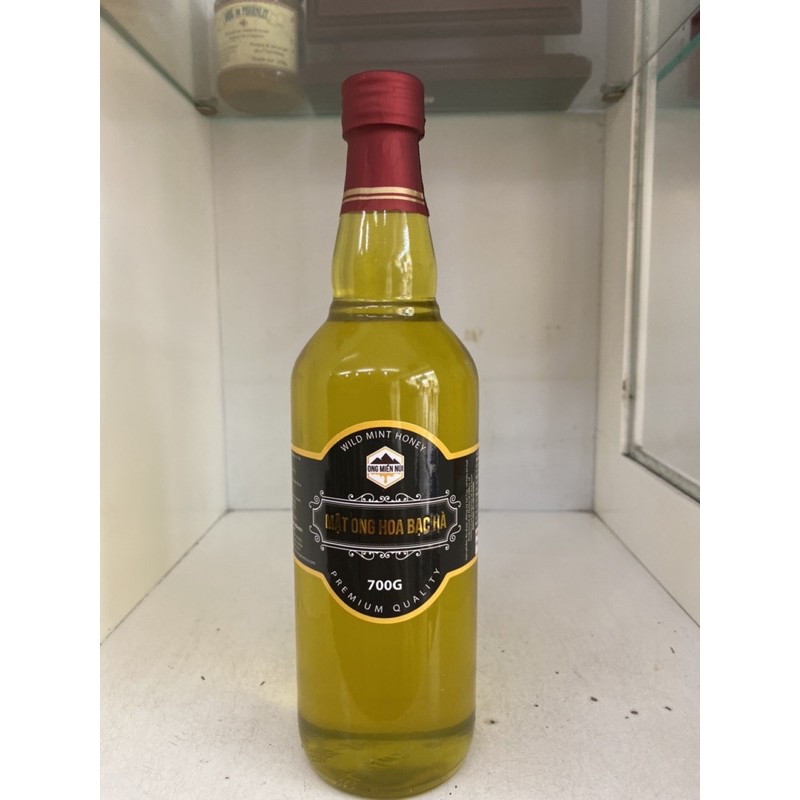 ONG MIỀN NÚI Mật ong hoa bạc hà 500ml tặng kẹo sữa ong chúa| mật ong bạc hà