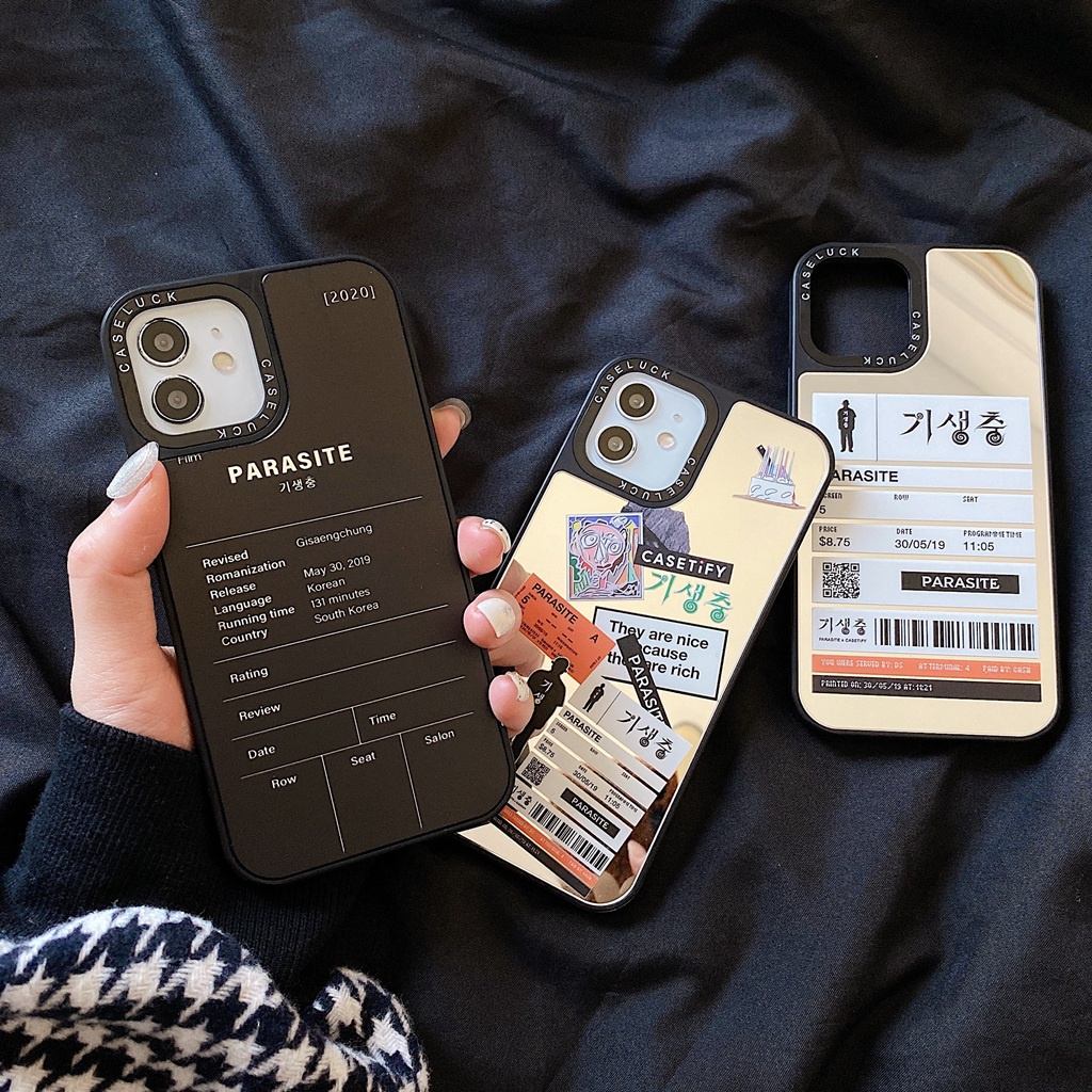 【Mirror casetify】Ốp iPhone 13 12 11 pro max 6s 6 7 8 plus se2020 xr xs max mini Điện Thoại Cứng Mặt Gương In Nhãn Hiệu Cho