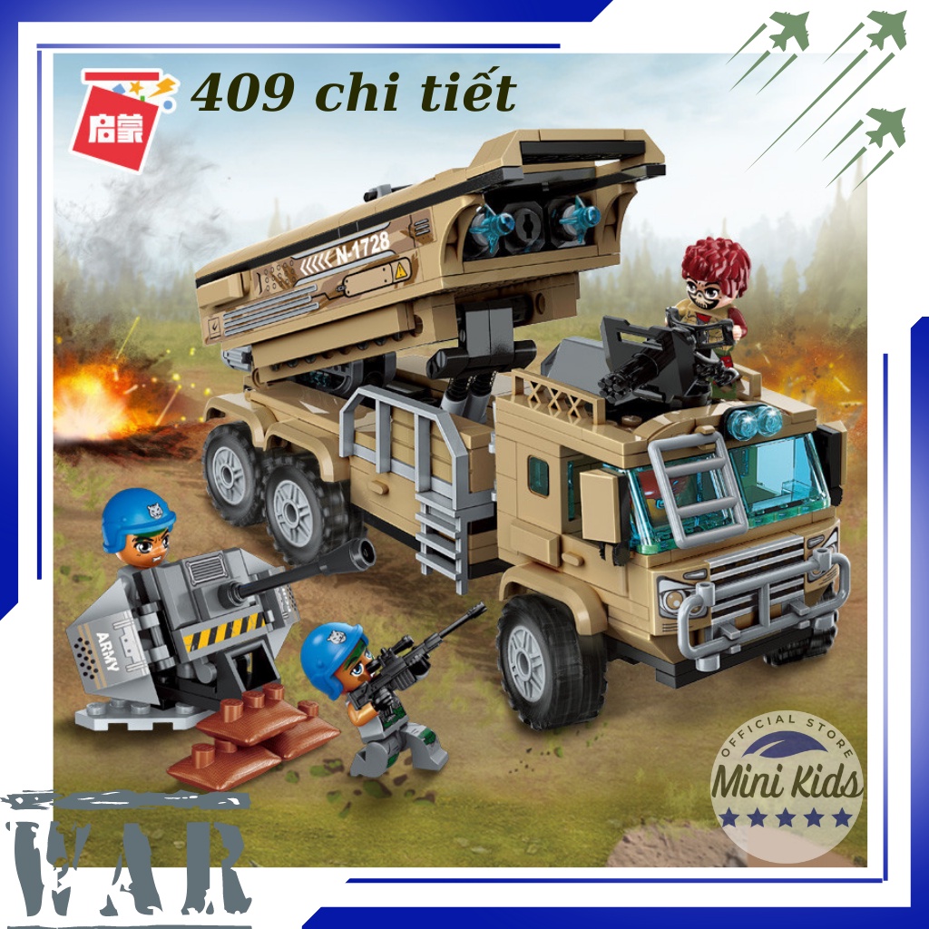 Đồ chơi lego xếp hình hãng QMAN 1728 - ghép hình tên lửa đánh chặn dành cho bé  [HÀNG CHÍNH HÃNG] - Đồ chơi MiniKids.