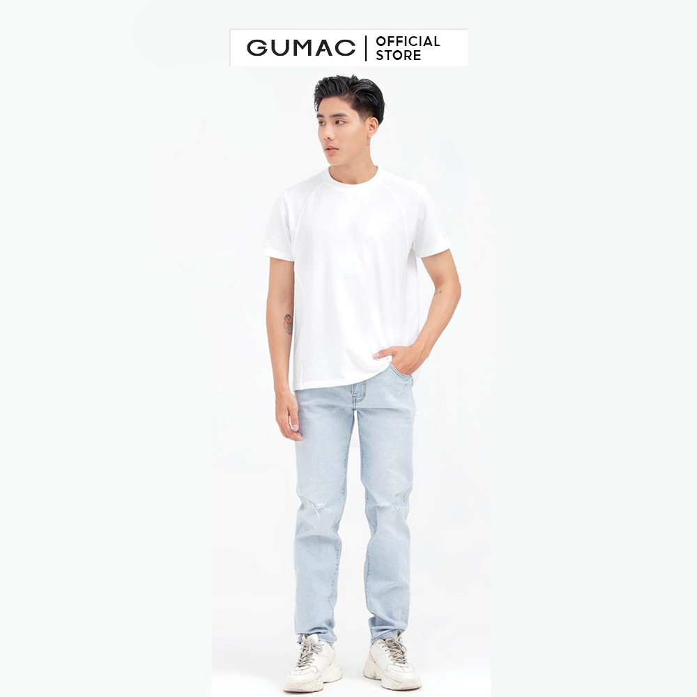 Áo thun nam trơn cổ tròn GUMAC ATNB619 | BigBuy360 - bigbuy360.vn