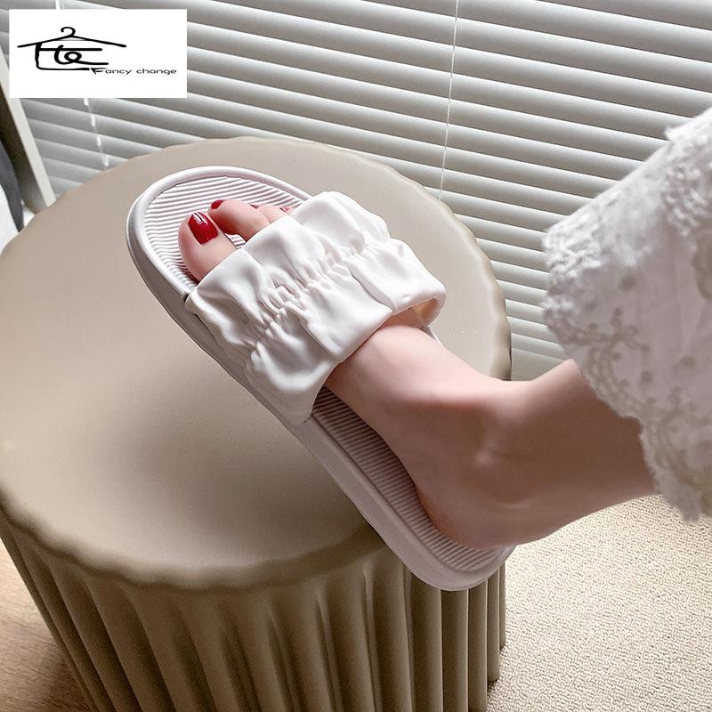 Dép Sandal Đế Phẳng Chống Trượt Màu Sắc Đơn Giản Thời Trang Mùa Hè Dành Cho Nữ