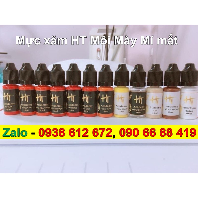 Mực xăm HT siêu đậm phun Môi chính hãng Mỹ 5ml / 10ml - Mực môi siêu bám, điêu khắc đi nét
