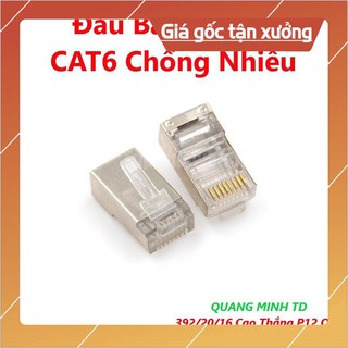 Đầu bấm dây cáp mạng RJ45 CAT6 Chống nhiễu (bán lẻ từng hạt)