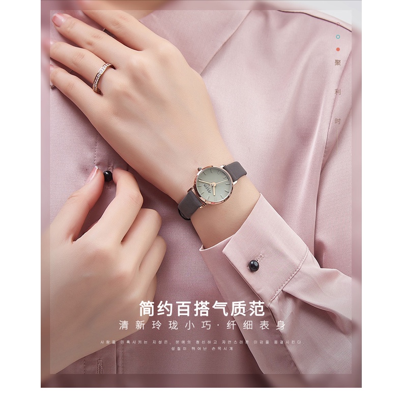 Đồng Hồ Quartz Julius Mặt Tròn Thiết Kế Đơn Giản Tinh Tế Thời Trang Xuân Hè Cho Nữ 963