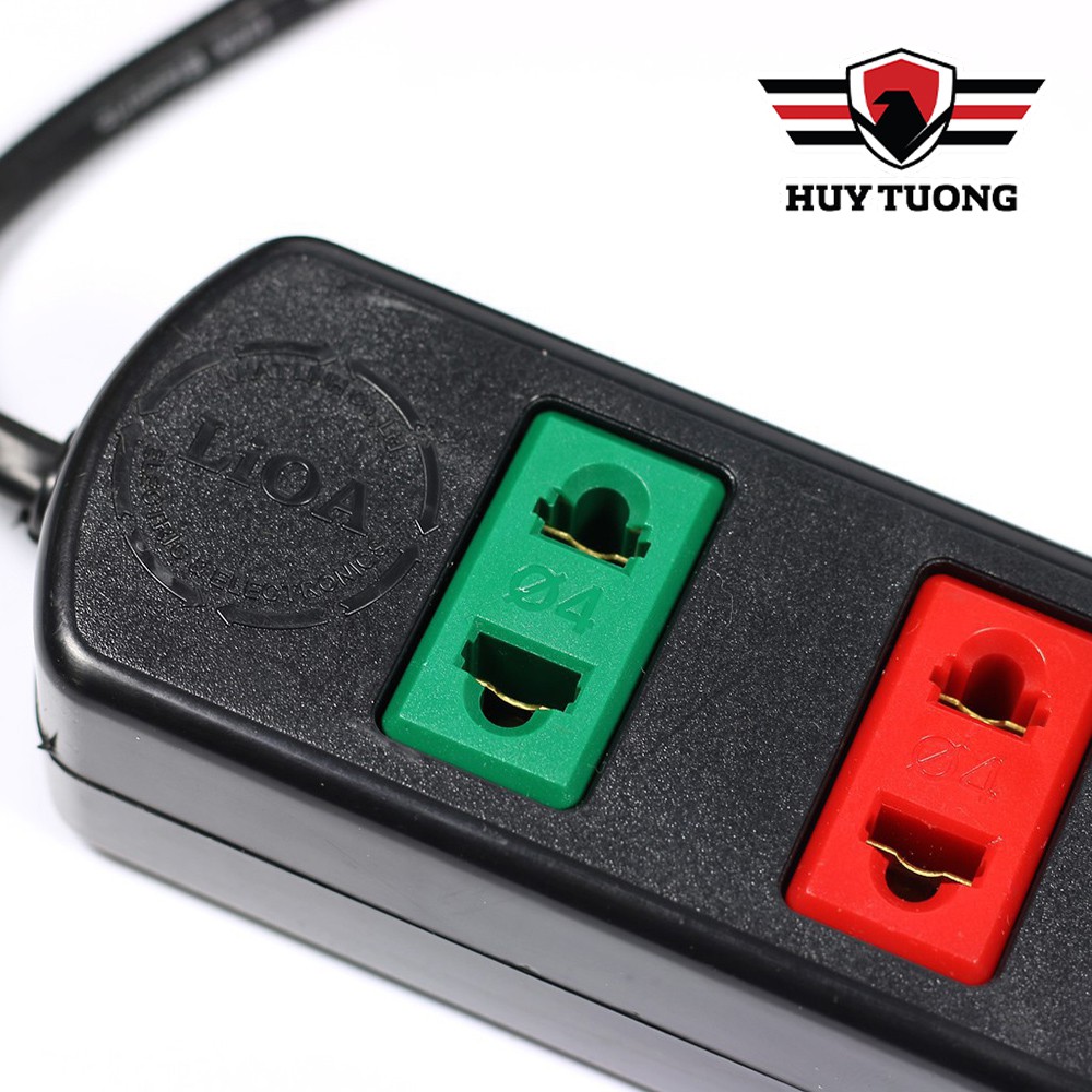 Ổ cắm điện LIOA 🚚 FREESHIP 🚚 Ổ cắm điện LIOA 4 lỗ có công tắc, dây dài 3m/5m 1000W - Huy Tưởng