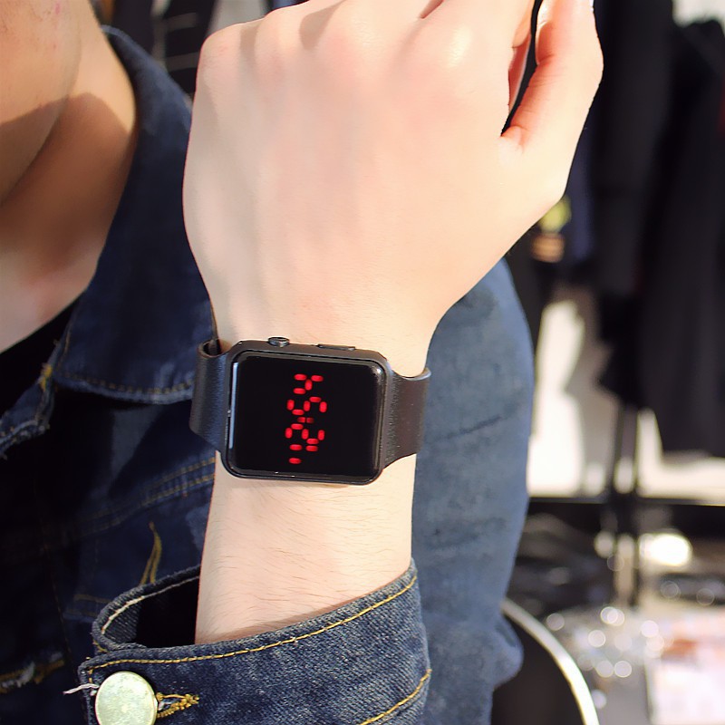 HGV JFGJ Đồng hồ nam nữ thời trang DTTM01 Led phong cách Hàn Quốc, mặt vuông đơn giản, thể thao lịch lãm ( Mã: Led01 ) 2 | BigBuy360 - bigbuy360.vn