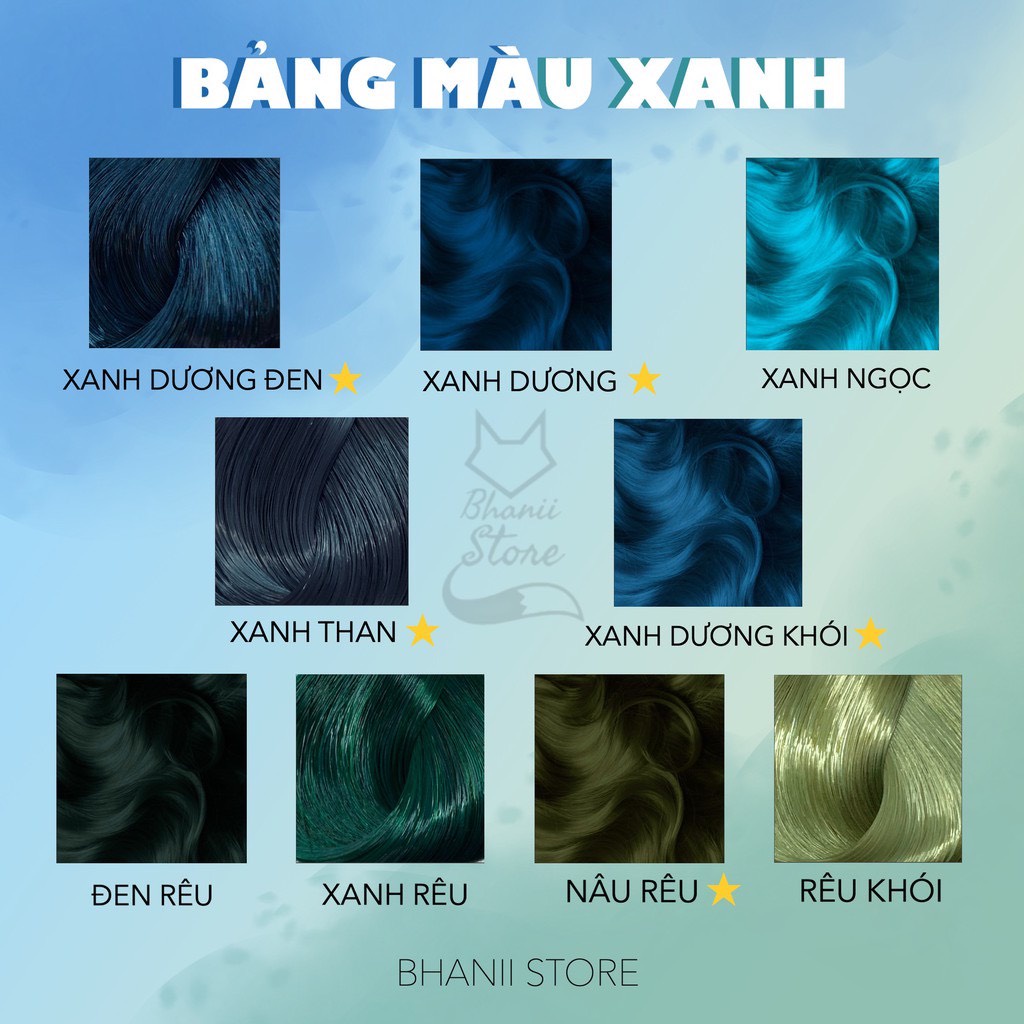 Combo thuốc nhuộm tóc Màu 8/08 - Blue Ash (Màu Xanh dương khói)