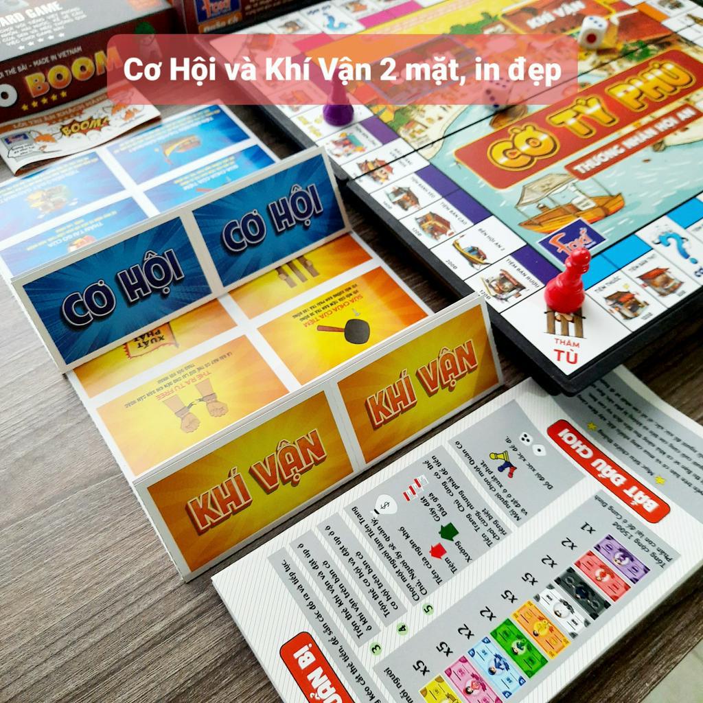 Cờ Tỷ Phú-tỉ phú Nam Châm Foxi-Monopoly-Thương nhân Hội An-SIZE TO 31cm-Đồ Chơi  phát triển IQ-EQ Shop Đồ Chơi MeduShop