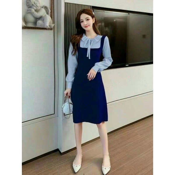 Váy len bầu thời trang thu đông công sở mẫu mới