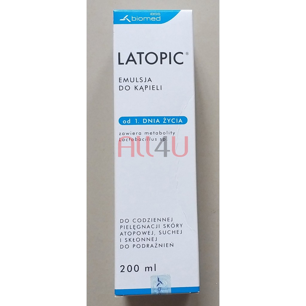 [CHÍNH HÃNG CÓ TEM] [DATE 10/2023] LATOPIC Bath Emulsion 200 mL - Nhũ Tương tắm dành cho da dị ứng/kích ứng