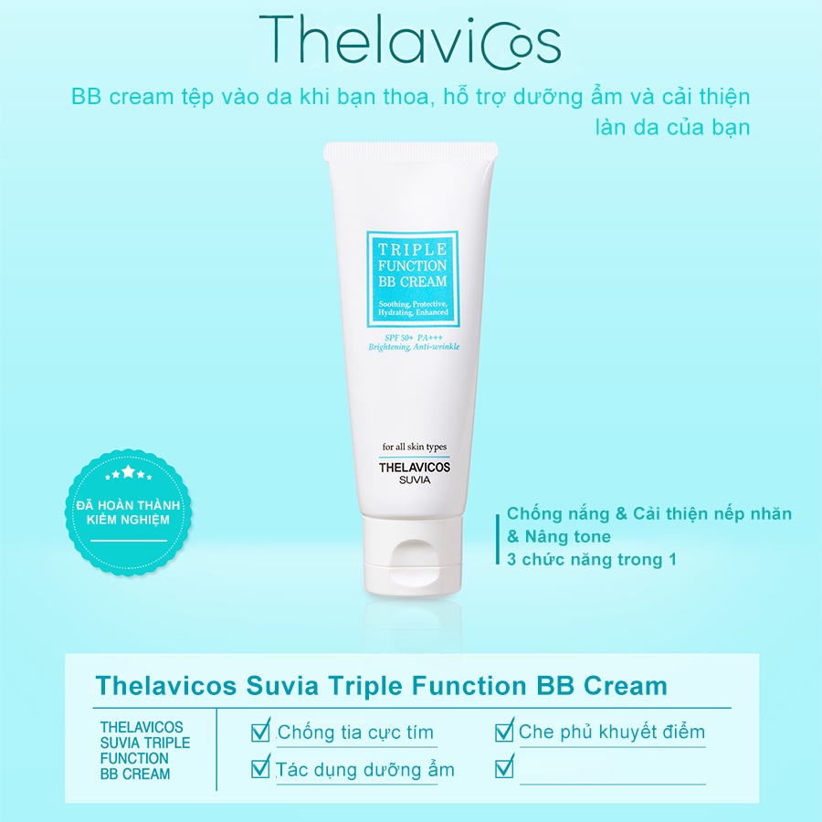 Kem nền chống nắng nâng tone tự nhiên Thelavicos Triple Function BB Cream_Mỹ phẩm Hàn Quốc chính hãng