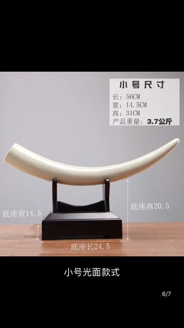 Đồ trang trí mô phỏng hình ngà thiên long phát tài