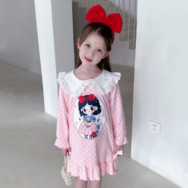 Đầm Ngủ Công Chúa Cổ Búp Bê Phong Cách Hàn Quốc Cho Bé Gái