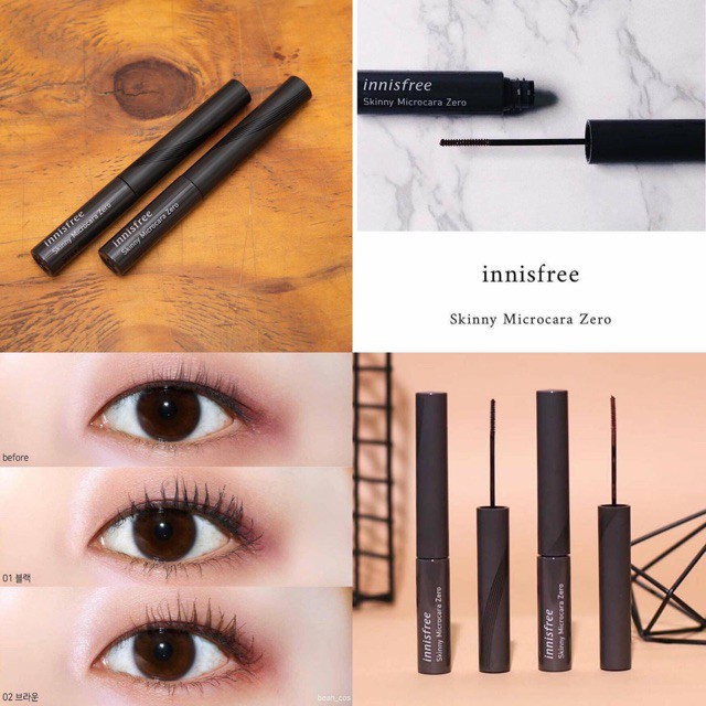 [Vỏ đen] Mascara Siêu Mảnh Chống Trôi Innisfree Skinny Microcara zero