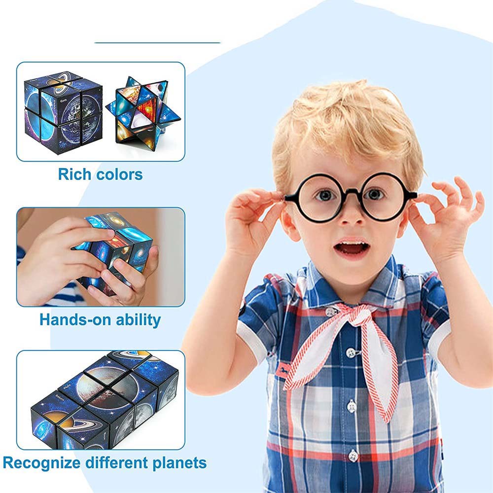 2 in 1 Magic Star Cube Infinity Cube Puzzle Snooth Rotation Toys Gift