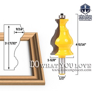 Mũi Router Đánh Phào Chỉ Mẫu Châu Âu 12.7 mm