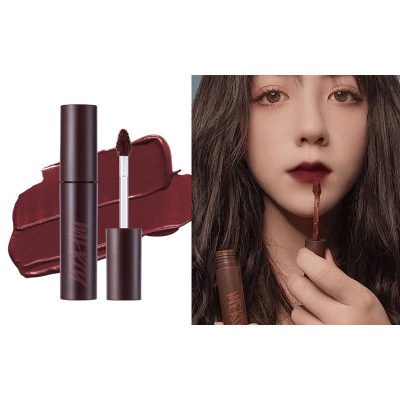 Son kem lì Merzy Bite The Beat Mellow Tint 4g-M4 Bian Rose: đỏ mận