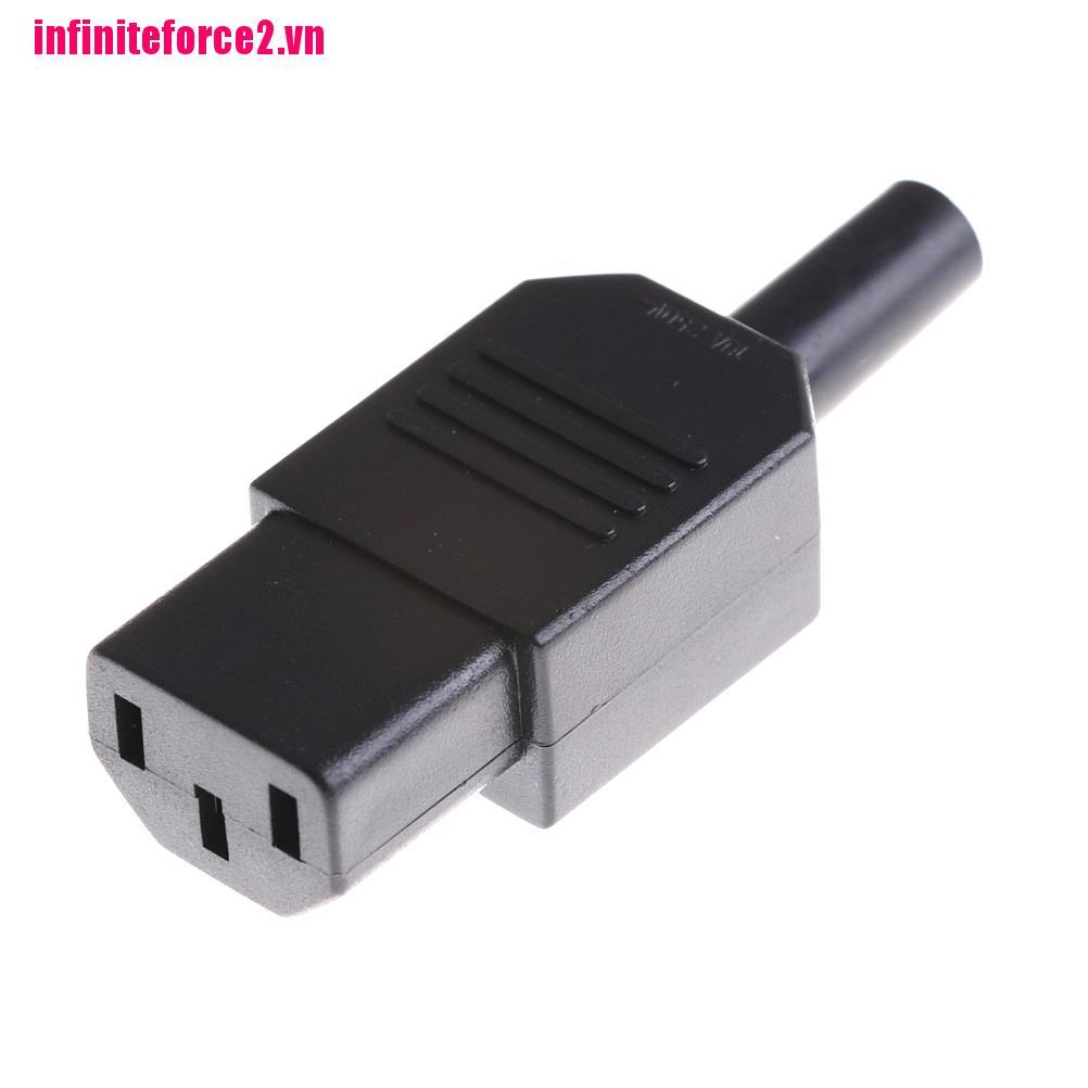 Ổ Cắm Điện 3 Chấu Màu Đen 10a 250V IEC 320 C13