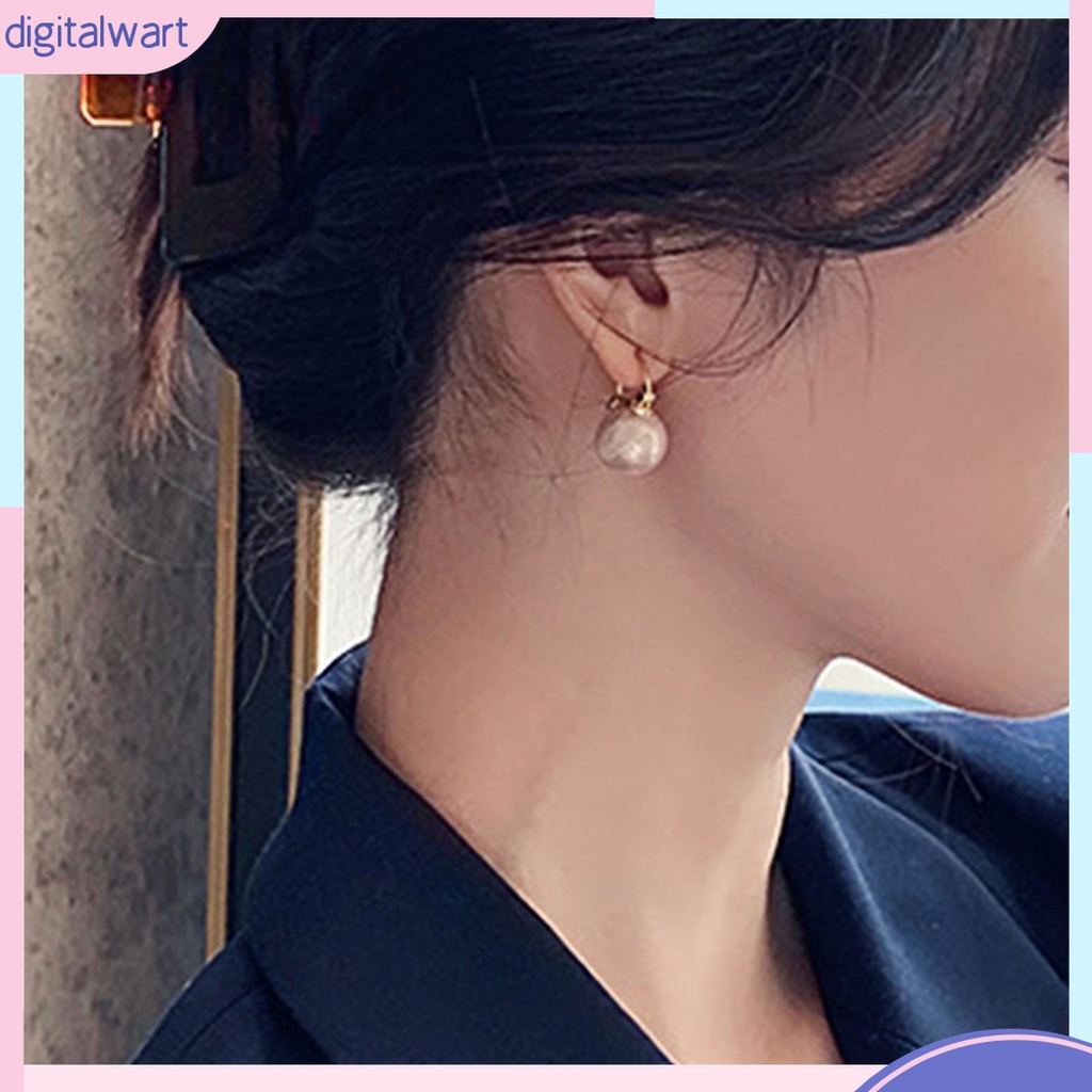 1 Đôi Bông Tai Dáng Dài Đính Ngọc Trai Giả Phong Cách Vintage Thanh Lịch