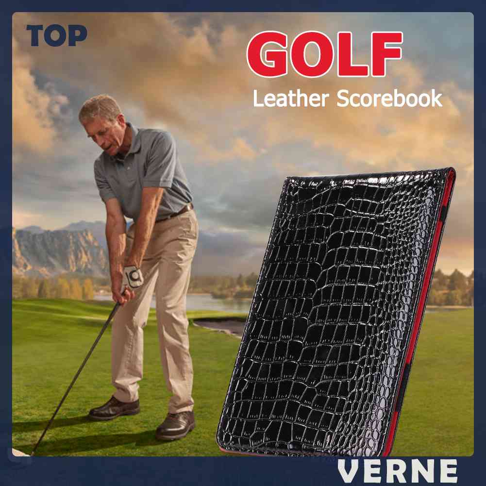 Sổ Ghi Điểm Chơi Golf Da Cá Sấu Có Giá Đỡ