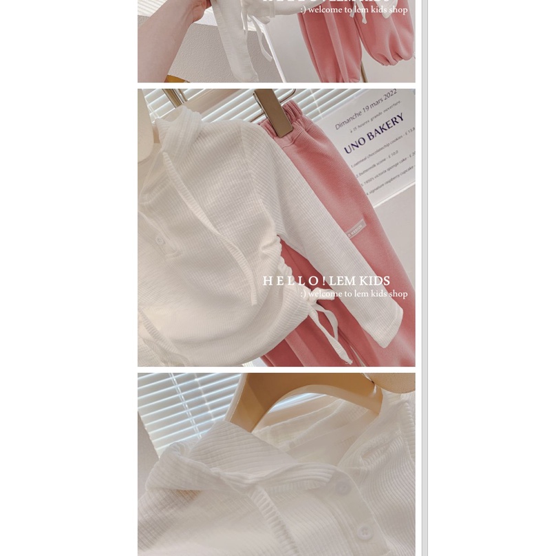 Áo Thun Tay Ngắn Có Mũ Trùm Dây Rút Bên Hông Phong Cách Phương Tây Hàn Quốc Màu Kẹo Ngọt Dễ Phối Đồ Cho Bé Gái