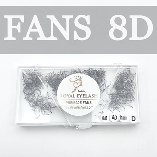 Mi Fan Sẵn 8D | Volume ROYAL EYELASH Lông Chồn Cao Cấp / 500 fan / 0.05