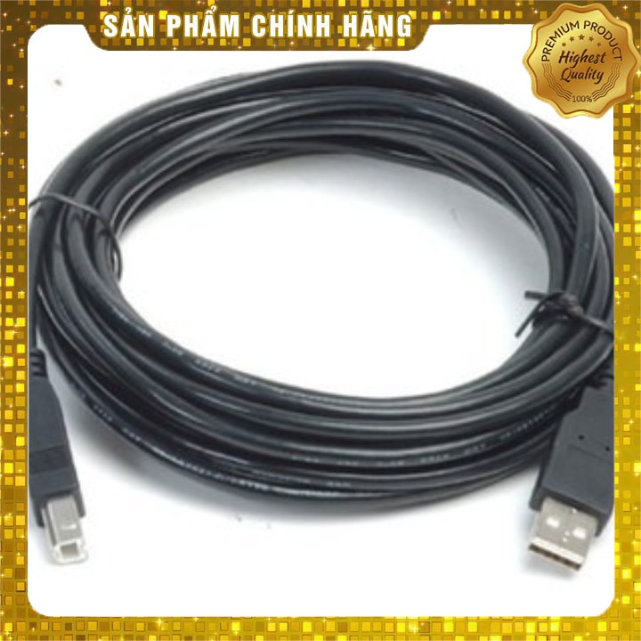 Dây Máy In 10m Xanh Arigato Kết Nối Cổng USB Có Cục Chống Nhiễu Chất Lượng Tốt.DIA3