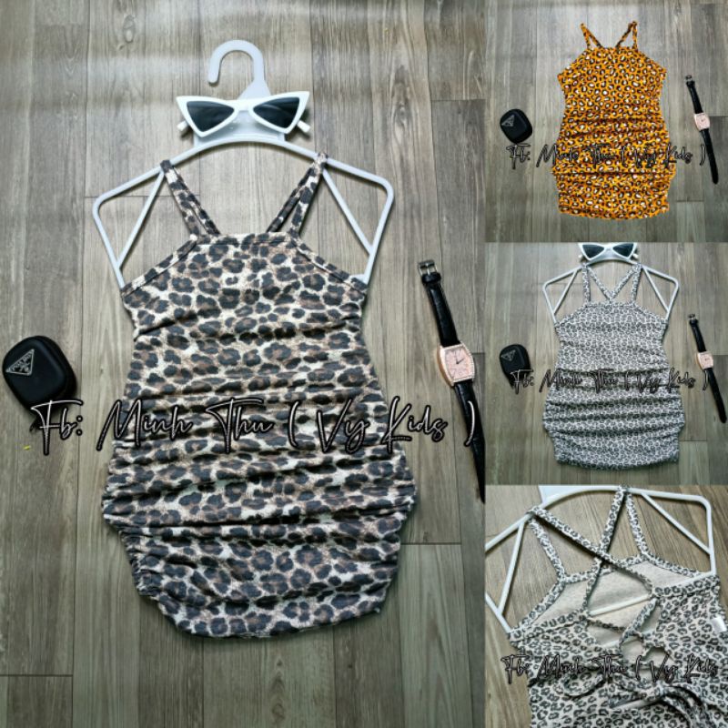 Đầm Body Beo Đan Dây Hở Lưng Cho Bé