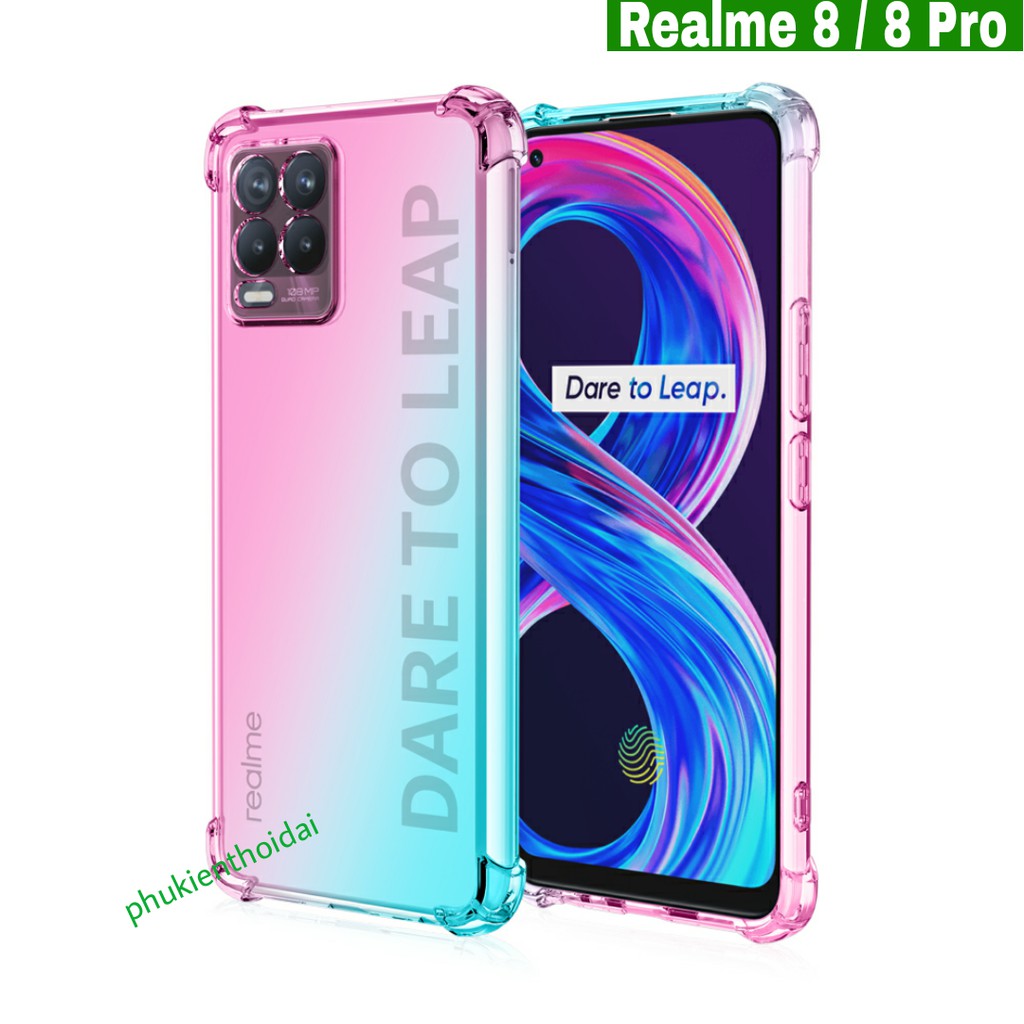 Ốp lưng Oppo Realme 8 4G / Realme 8 Pro / Realme 10 dẻo đa sắc lồi 4 góc chống sốc cao cấp