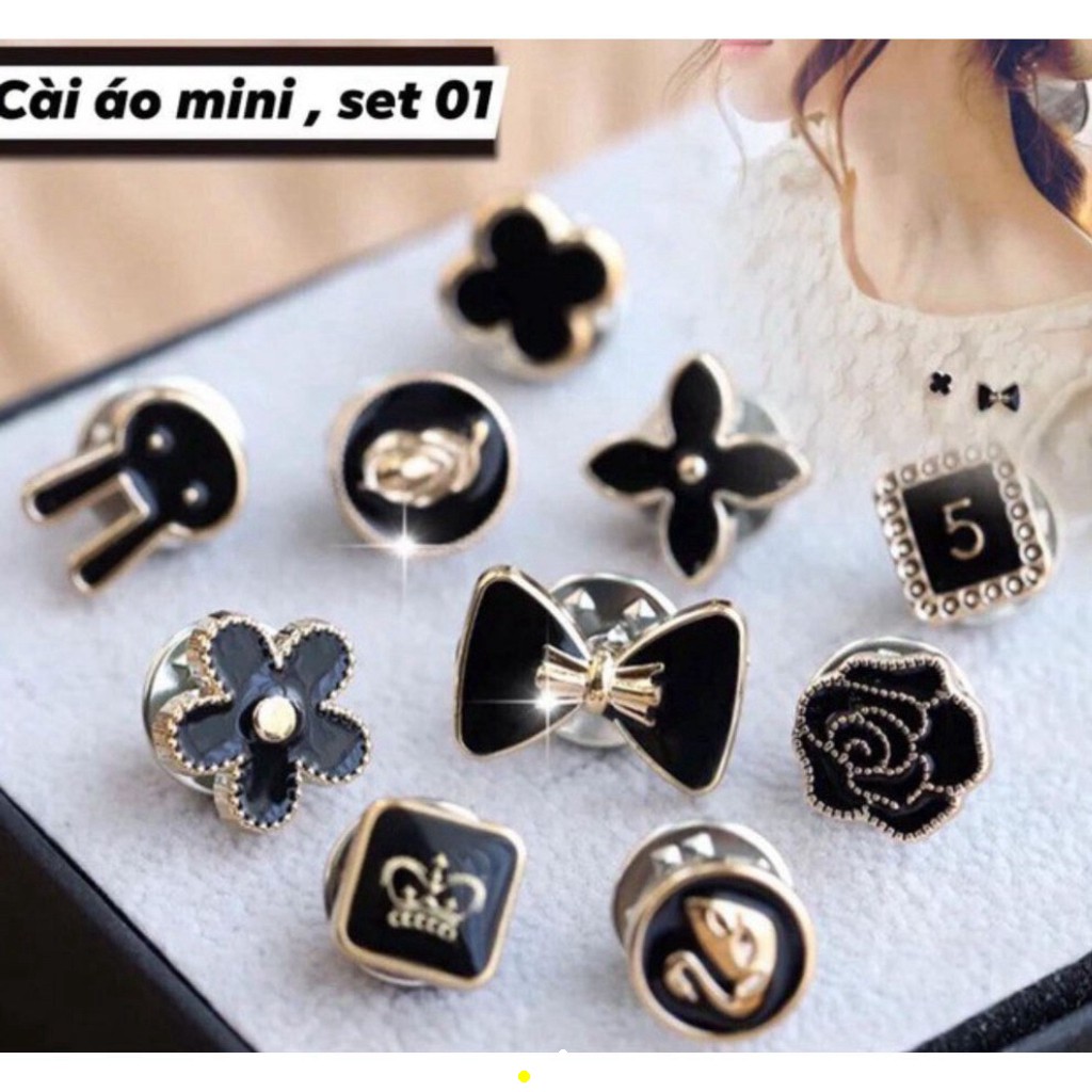 Chấm Khuy Cài Áo Xinh Xắn [ SET 10 Châm Cài Áo ]