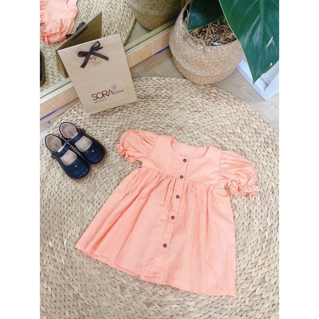 Đầm Babydoll Tay Ngắn Nhiều Màu Sắc Cho Bé Gái 9kg-46kg Sora Chan - M120,M121,M122