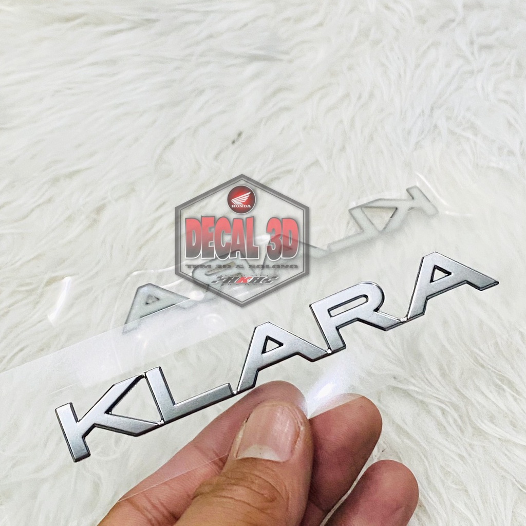 Tem chữ nổi xe điện máy điện KLARA hàng zin cao cấp siêu sắc nét - giá 1 cặp