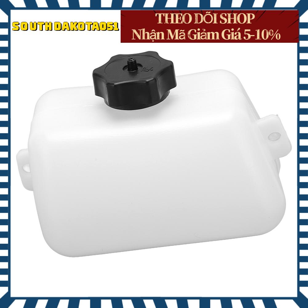 Southdakota051 Bình xăng 1L với Bộ lọc nhiên liệu dạng ống Màu trắng cho 43cc 47cc 49cc Xe máy nhỏ 2 thì ATV